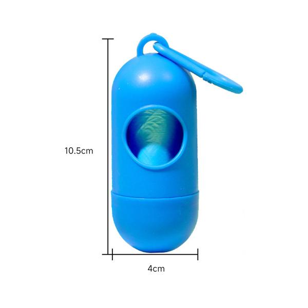 Blue Green Dog Waste Bag Holder 11.5*4.3cm Plastic Dog Poop Holder For Walks