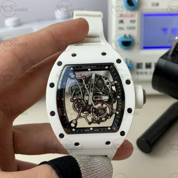 Richard Mille RM 055 Bubba Watson Skeleton Dial Titanium Case Automatic Mechanical Luxury Watch