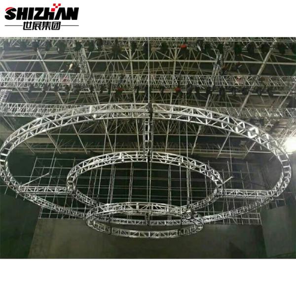 Treliça de telhado semicircular de design com sistemas de treliça de iluminação circular de DJ ao ar livre