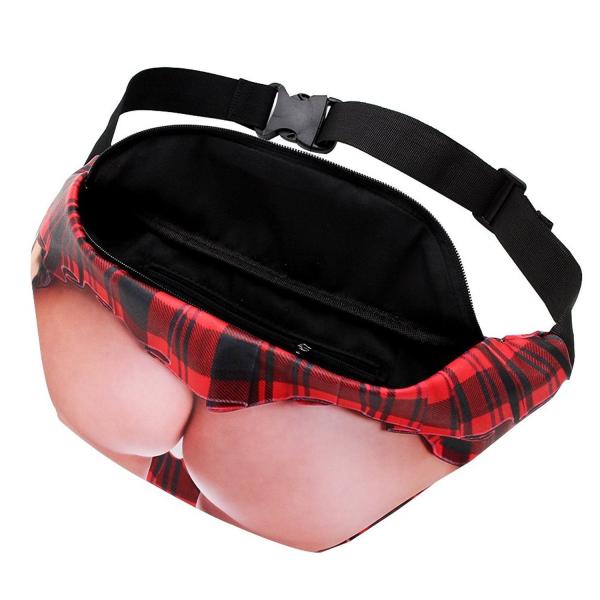 Customized Pattern Novelty Fun Men Women  PU Dad Bag Dad Bod Waist Bags Beer Fat Hairy Belly Fanny Pack