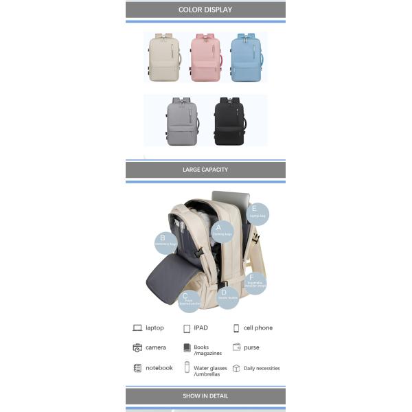 Custom Capacity Oxford Travel Business Backpack Casual Outdoor Sports Backpack