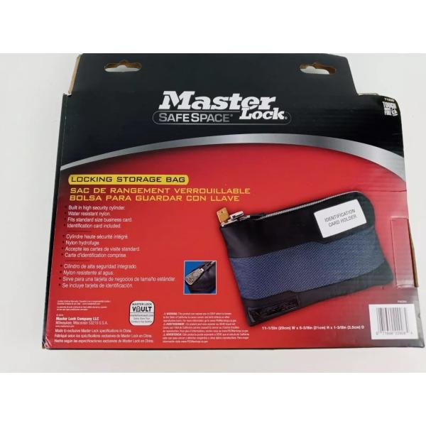 WATERPROOF CASH BAG WITH LOCK AND 2 KEYS, NYLON FILE BAG, ZIPPERED BANK DEPOSIT BAG,