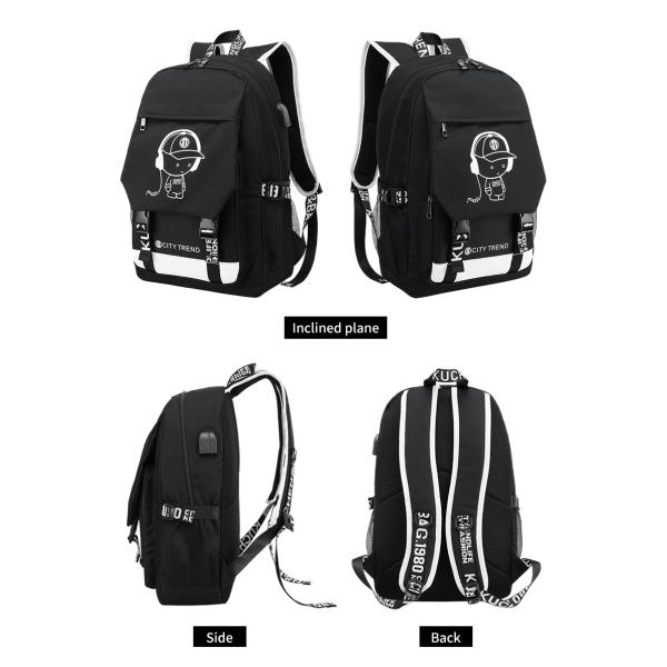 Fabrique en gros logo fluorescent personnalisé garçons sac à livres imperméable durable lumineux étudiant sacs à dos pour hommes