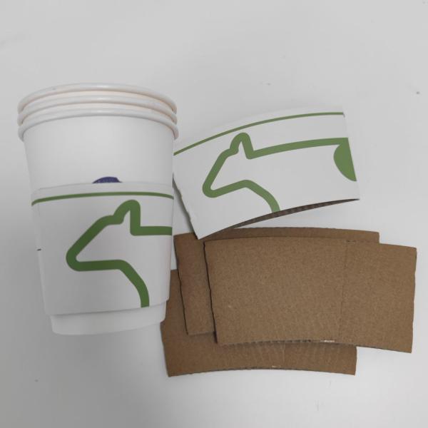 Disposable Coffee Cup Sleeves Design for Double Corrugated Paper Cup Jackets