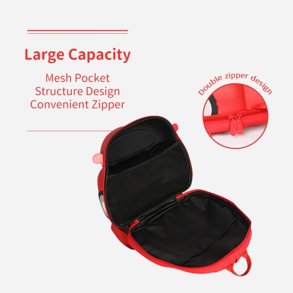 Supercute OEM ODM 3D Cartoon LED Car Kids Backpack School Book Bags For Kids