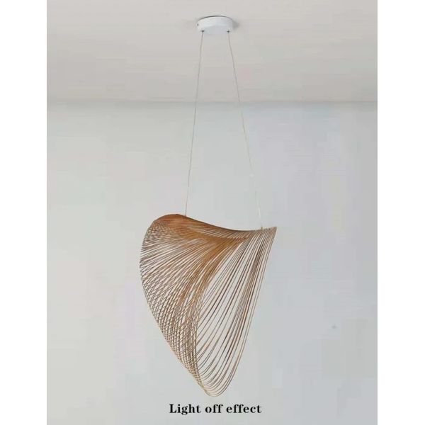 Modern Wood LED Light Pendant Lamp for Staircase Kitchen Restaurant Shop Chandelier(WH-AP-675)