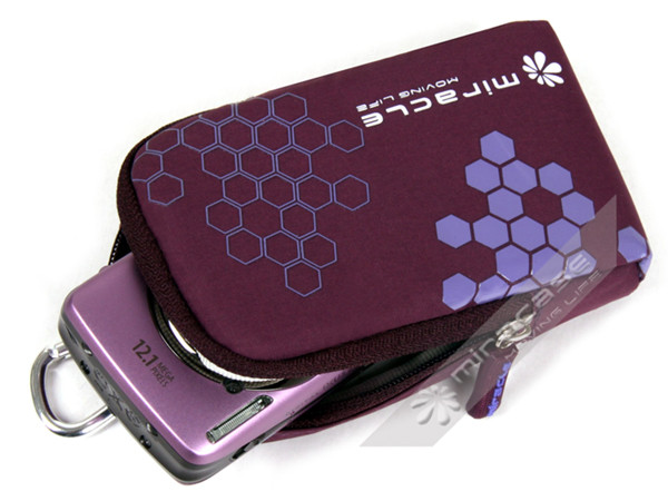 Sac mince fait sur commande pourpre/de noir polyester mou fonctionnel d'appareil photo numérique