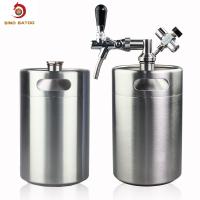 Mini Keg Adjustable Flow a presión SUS304, 5L presurizó el sistema del golpecito el gruñidor