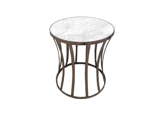 Gold Metal Base Living Room Side Tables For Hotel Furniture , Modern Round Coffee Table