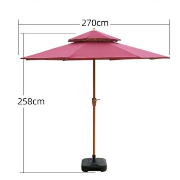 220g Polyester Fabric Sun Garden Umbrella Parasol 2.7*2.7M