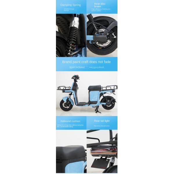 Adult Road Cargo Electric Tricycle Dumper with Bicycle Bike Battery at 60V Voltage