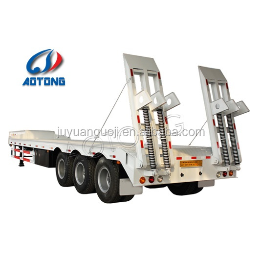 Максимальная полезная нагрузка 80000KG Трактор 3 оси 60 т Экскаваторное оборудование Лоубэд Трейлер грузовика / Лоубой полуприцеп
