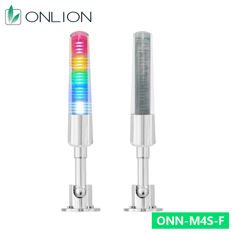 ONN M4S-F Industrial LED Signal Tower Foldable Base 5 Layers PC Lens Use For CNC Equipment
