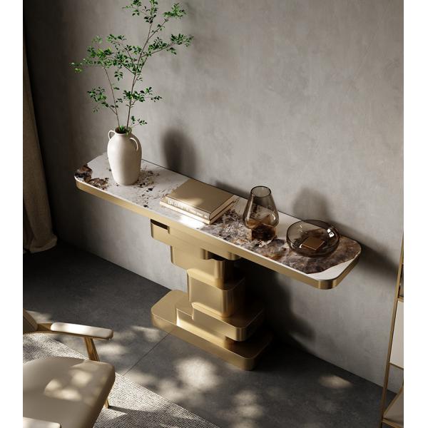 Утонченные столы из нержавеющей стали и мрамора для современных домов