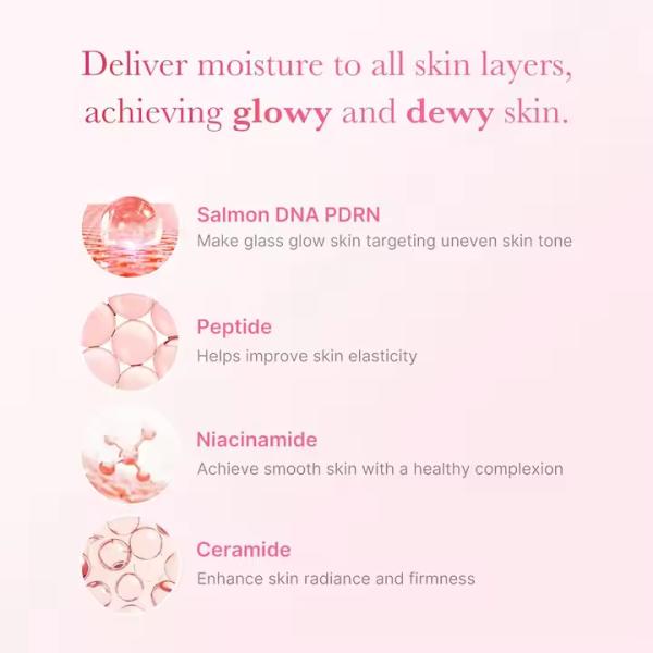 Tonique Rose pour le Visage au Label Privé Coréen Salom DNA Pdrn Niacinamide Peptide, Soin Anti-Âge pour la Peau, Tonique Lacté pour le Visage, Soin de la Peau
