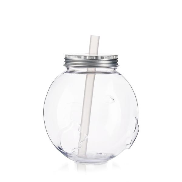 500 мл ПЭТ прозрачная милая жирная куриная форма молочный чай пластиковая чашка для летних холодных напитков