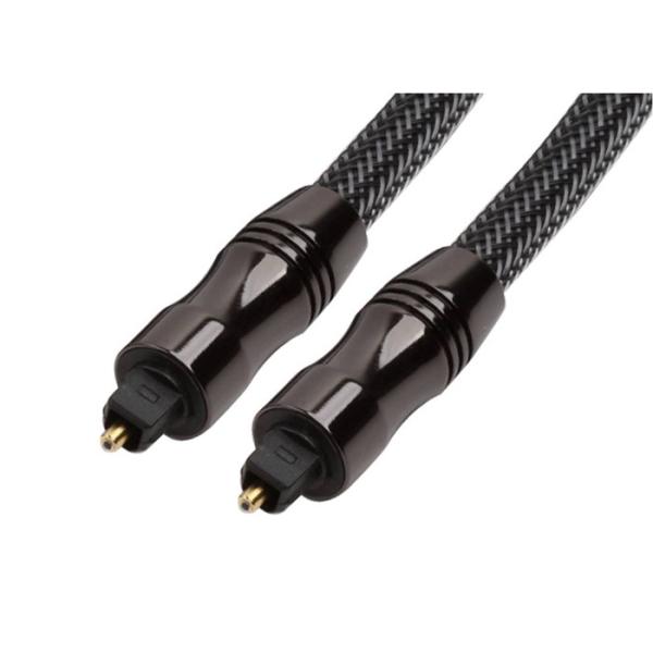 Fiber Optic Audio Cables Outer Jacket With Protective Nylon Sleeve