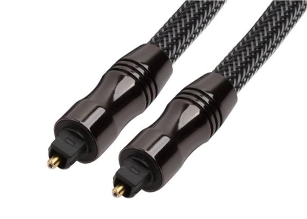 Fiber Optic Audio Cables Outer Jacket With Protective Nylon Sleeve