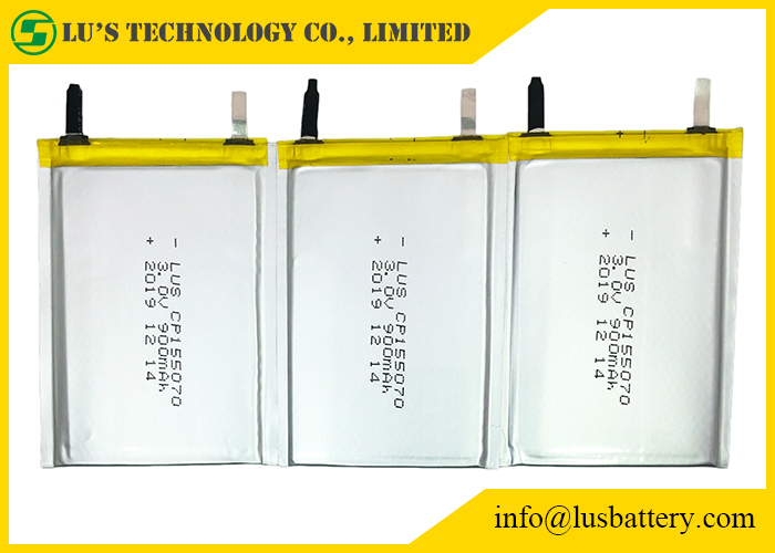 Батарея 3.0V 900mah гибкого лития CP155070 Limno2 основная для смарт-карт