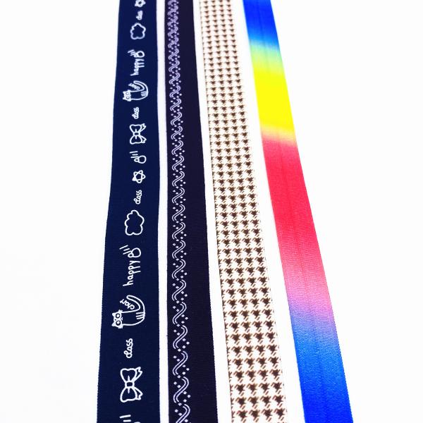 100% Polyester Printed Elastic Band Custom Strap For Garment And Home Textile Shoes