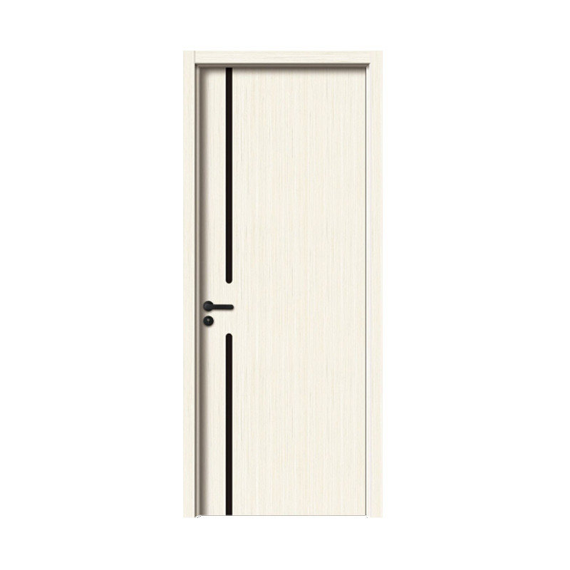 China China Factory High Quality Luxury Interior Wooden Teak Wood Door Designs Plywood  Wooden Door PVC Plastic Interior Doors for House Room With Smart Lock with Smart Lock