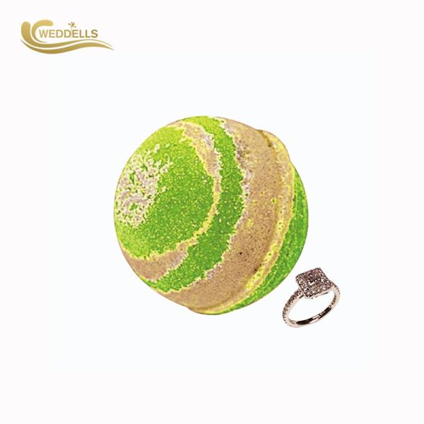 Sphere Shape Jewelry Bath Bombs 160g Blueberry Good Smell With Shea Butter