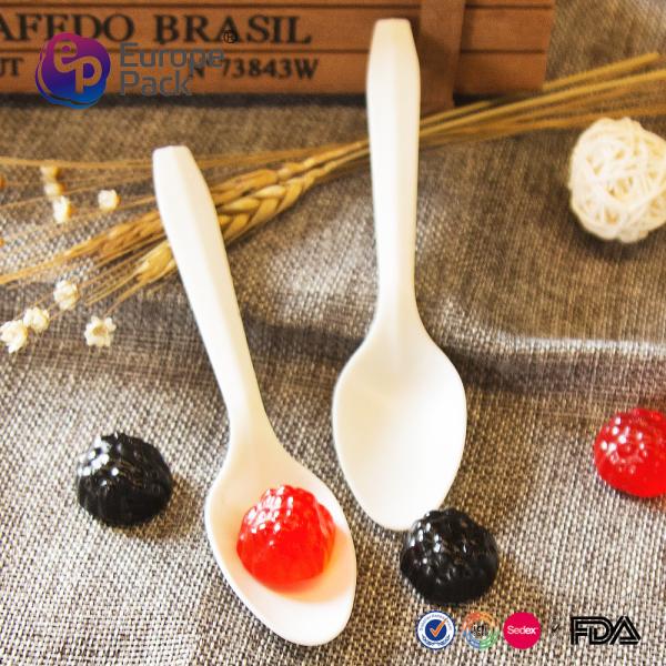 Inflight disposable cutlery nature plastic chinese soup spoon for sale