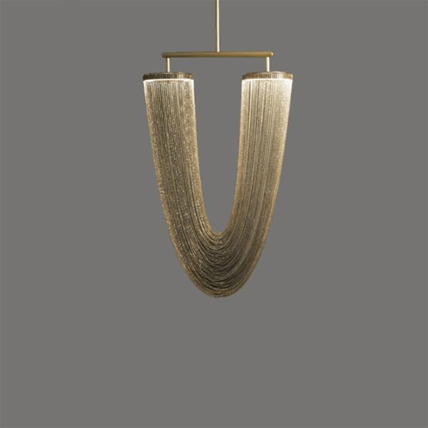 Guzhen Lighting Decoration lamp u shape rose gold Sliver Chandeleir(WH-CC-29)