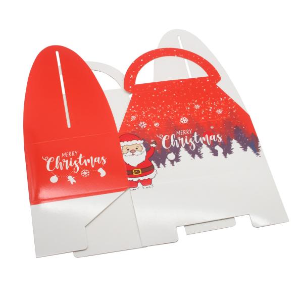 Envernizando a caixa luxuosa do saco de papel, empacotamento de gravação das caixas de presente de Natal