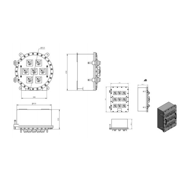 Стенные взрывозащитные 2 мм огнеупорные панели управления с уровнем защиты IP66 WF2 сертифицированные ATEX
