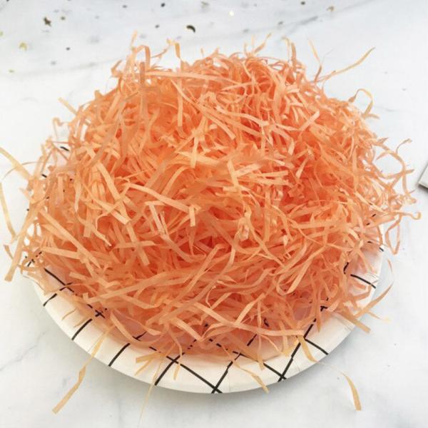 10g / Bag No Smell Glitter Orange Recycled Shredded Paper Crinkle Paper