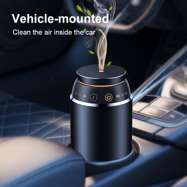 Waterless Pure Essential Oil Diffuser,Battery Operated Mini Scent Diffuser with 3 Mist Levels & Timers for Home, Car, Office
