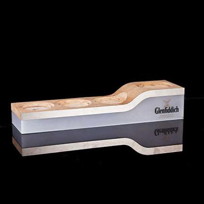 Acrylic Wooden Aluminum Whiskey Liquor Wine Store Display Liquor Bottle Display