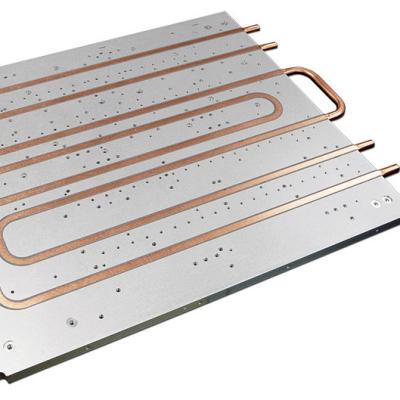 Extrusões de alumínio de refrigeração do dissipador de calor do dissipador de calor do tubo de cobre de placa água fria