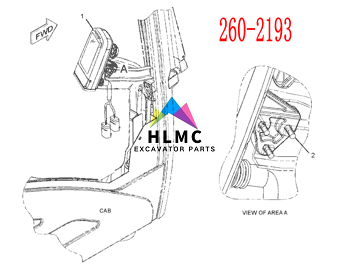 260-2193  E320D E312D E325D Excavator Spare Parts E320D Monitor LCD