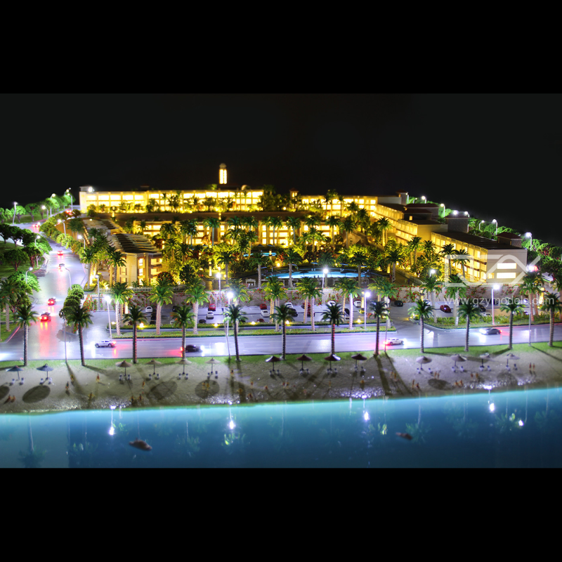 1:300 Scale Illuminated Realistic Urban Planning Model of Blumar Hills in Cairo