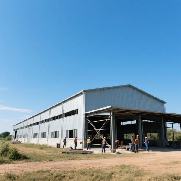 Pre Engineered Metal Structural Prefab Storage Warehouse Hangar With Free Atchitectural Support