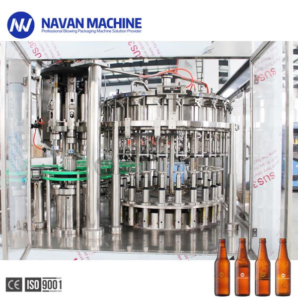 Automatic 24-24-8 Glass Bottle Carbonated Sparkling Drink Beer Filling Machine