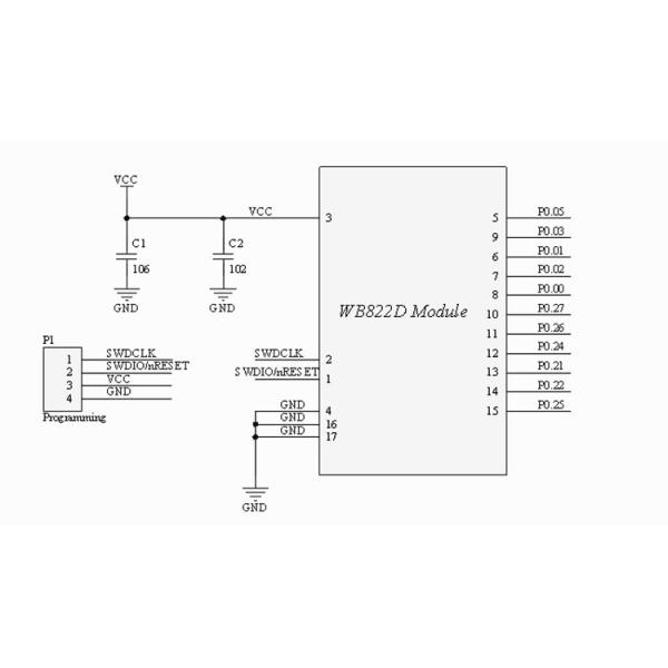 Нордическая антенна обломока модуля усилителя NRF51822-CEAA 100M мини Bluetooth