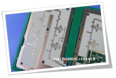 PCB híbrido 1.4mm RO4003C e FR4 através de buracos PCB PCB controlado por impedância