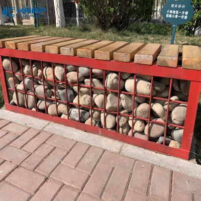 亜鉛は溶接された網のGabionのプラスチック上塗を施してあるバスケットに塗った