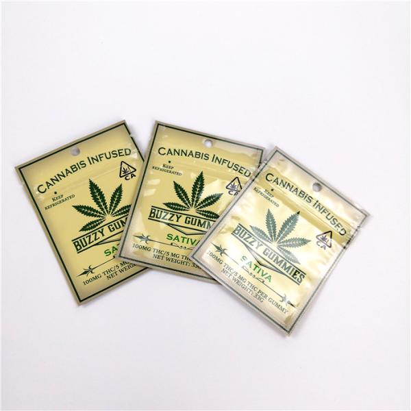 L'emballage de soudure à chaud de Cbd Gummies Mylar met en sac les blagues à tabac vides résistantes de preuve d'odeur