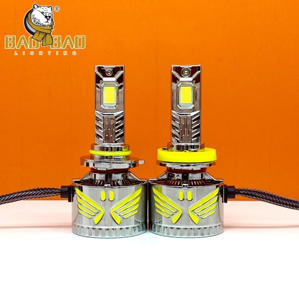 Golden Iron Metal LED Headlight Bulb Waterproof H4 H7 H11 9006 9005 LED Headlamp For Car