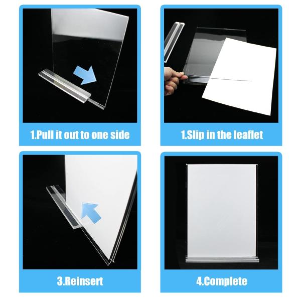 High quality Clear Table Menu Display Stand Desktop Display Stand Paper Holder Table Top Sign Holder Suitable for Restaurants