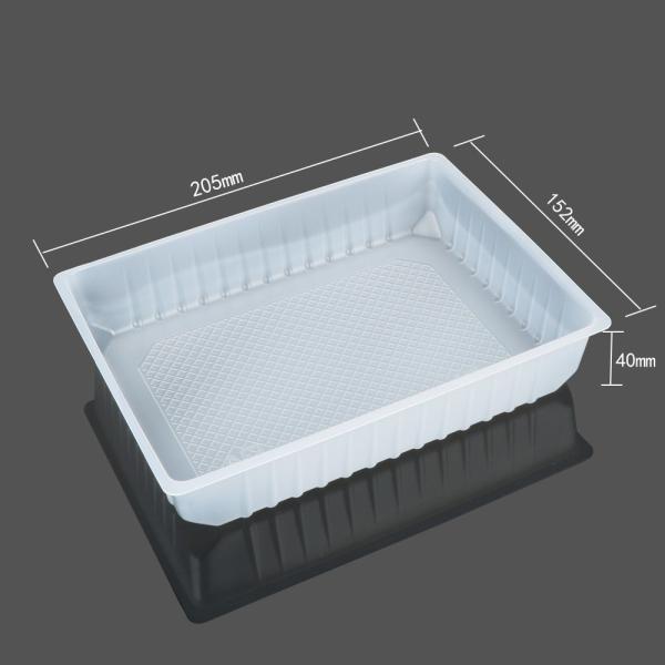 FDA сертифицированные квадратные пищевые лотки пластиковые одноразовые