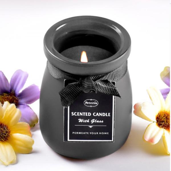 Wedding Wishing Personalised Candle Holder Frosted Candle Jars With Wood Lid