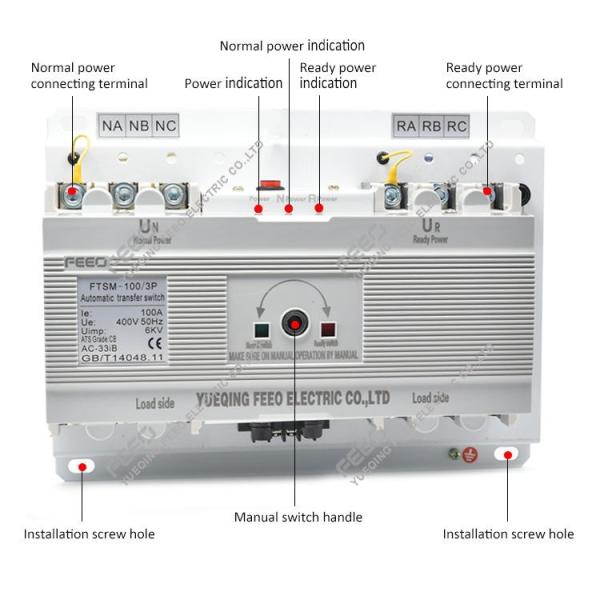 FTSM Series Moulded Case AC 400V 50Hz Auto Transfer Switch