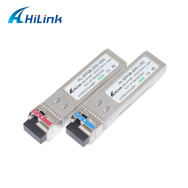 25Gb/s 50Km SFP28 BIDI Transceivers APD+PIN  LC Connector SFP28 Optical Module DOM