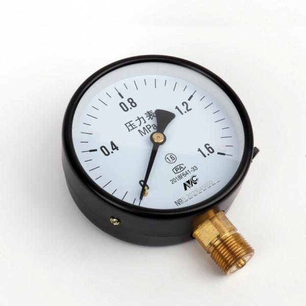 Y100 1/4" NPT Differential Pressure Gauge Overload Protection