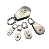 Construcción Rigging Hardware Rueda única Puliera giratoria Bloque de acero inoxidable